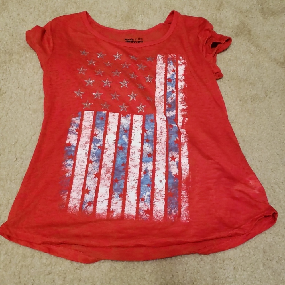 Red american flag T-shirt